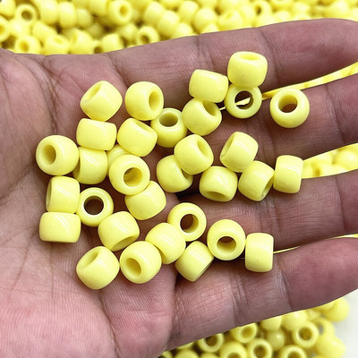 50 бр./лот 6X9 мм акрилни мъниста с големи дупки, дистанционни разхлабени мъниста за изработка на бижута Направи си сам ръчно изработени аксесоари за дрехи