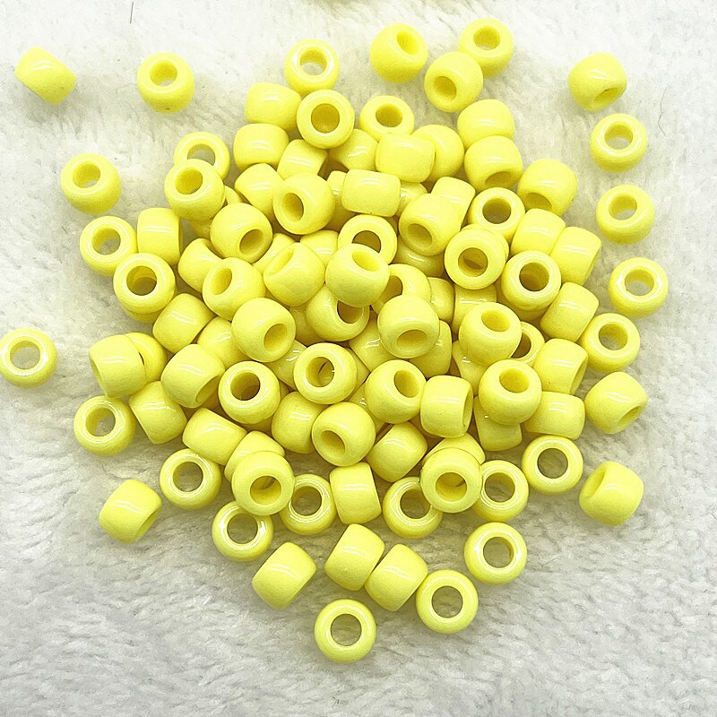 50 бр./лот 6X9 мм акрилни мъниста с големи дупки, дистанционни разхлабени мъниста за изработка на бижута Направи си сам ръчно изработени аксесоари за дрехи