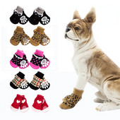 Soojad, armsad koerajalatsid Pehmed kutsikate kudumid Sokid Armsad multifilmid Libisemisvastased sokid väikestele koertele Tooted S/M/L Kutsikate sokid