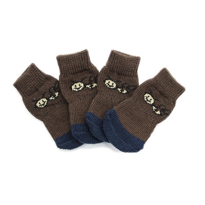 Soojad, armsad koerajalatsid Pehmed kutsikate kudumid Sokid Armsad multifilmid Libisemisvastased sokid väikestele koertele Tooted S/M/L Kutsikate sokid