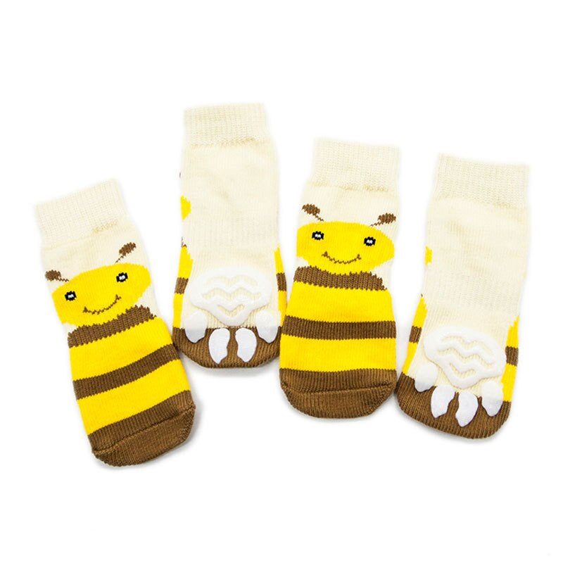 4 buc. pantofi caldi pentru câini, moi pentru câini mari, șosete calde pentru câini, pentru interior, în aer liber, pantofi anti-alunecare pentru câini, șosete pentru câini, protector pentru labe pentru animale de companie