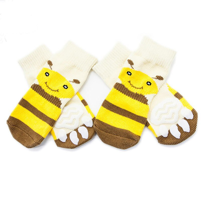 4 buc. pantofi caldi pentru câini, moi pentru câini mari, șosete calde pentru câini, pentru interior, în aer liber, pantofi anti-alunecare pentru câini, șosete pentru câini, protector pentru labe pentru animale de companie