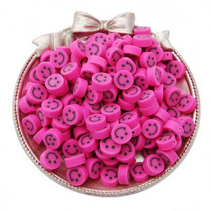 30 бр. 10 мм глинени дистанционни плоски мъниста, кръгли мъниста с усмихнато лице, мъниста от полимерна глина за изработка на бижута Направи си сам ръчно изработен аксесоар