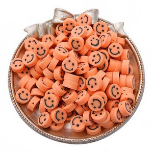 30 бр. 10 мм глинени дистанционни плоски мъниста, кръгли мъниста с усмихнато лице, мъниста от полимерна глина за изработка на бижута Направи си сам ръчно изработен аксесоар