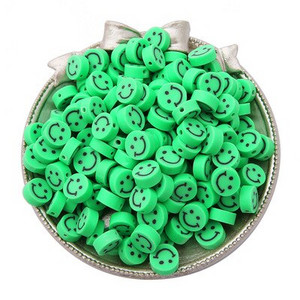 30 бр. 10 мм глинени дистанционни плоски мъниста, кръгли мъниста с усмихнато лице, мъниста от полимерна глина за изработка на бижута Направи си сам ръчно изработен аксесоар