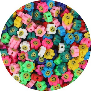 30 бр. 10 мм глинени дистанционни плоски мъниста, кръгли мъниста с усмихнато лице, мъниста от полимерна глина за изработка на бижута Направи си сам ръчно изработен аксесоар