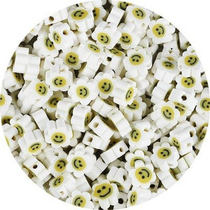 30 бр. 10 мм глинени дистанционни плоски мъниста, кръгли мъниста с усмихнато лице, мъниста от полимерна глина за изработка на бижута Направи си сам ръчно изработен аксесоар