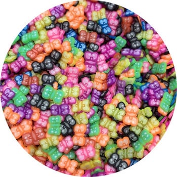 500 бр./Партида 3 мм-6 мм Смесени цветове глинени резени Плодова форма Мъниста от полимерна глина за изработка на бижута Направи си сам ръчно изработени ноктопластики Slime Toys