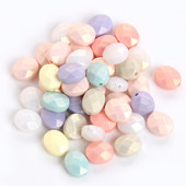 20g/50g 8x10mm Flat Oval Pearl Macaron Μικτό Χρώμα Κεντήματα Ρούχα Αξεσουάρ Χειροτεχνίες Πέρλες Χάντρες για Βραχιόλια