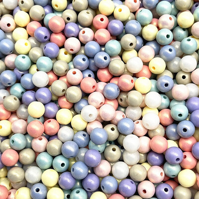 6mm 8mm 10mm 12mm 14mm 16mm krāsainas apaļas akrila brīvas starplikas krelles rotaslietu izgatavošanai ar rokām darināti apģērbu aksesuāri