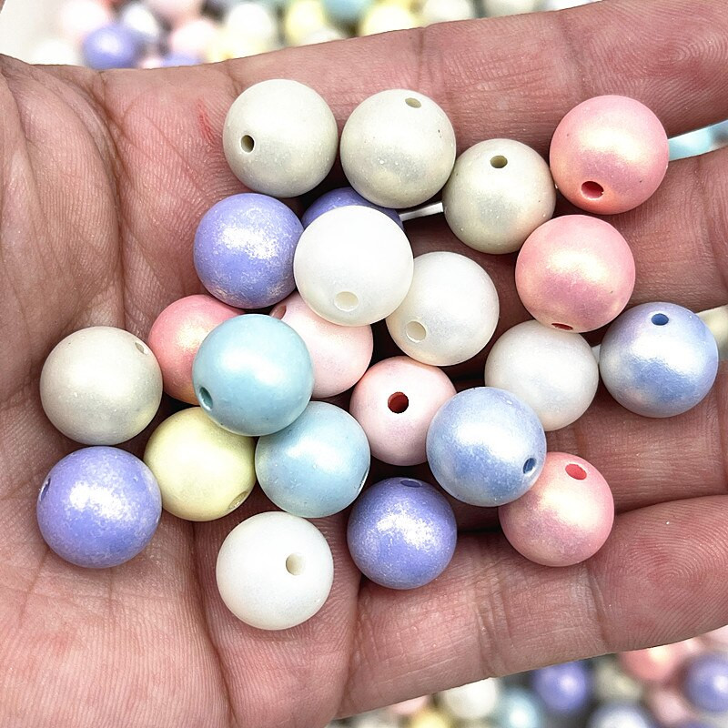 6mm 8mm 10mm 12mm 14mm 16mm krāsainas apaļas akrila brīvas starplikas krelles rotaslietu izgatavošanai ar rokām darināti apģērbu aksesuāri