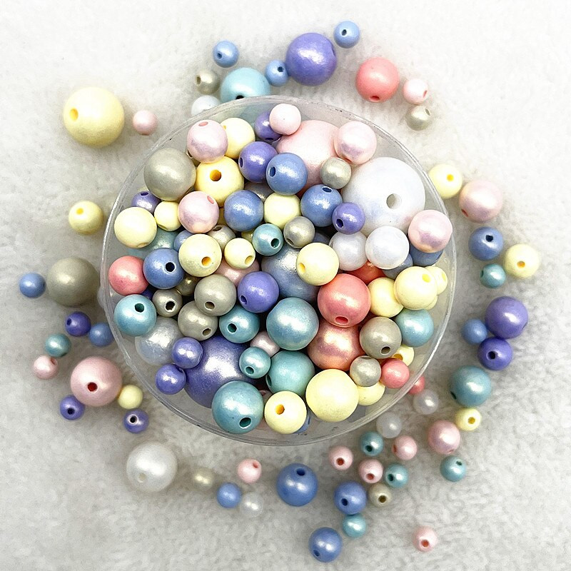 6mm 8mm 10mm 12mm 14mm 16mm krāsainas apaļas akrila brīvas starplikas krelles rotaslietu izgatavošanai ar rokām darināti apģērbu aksesuāri