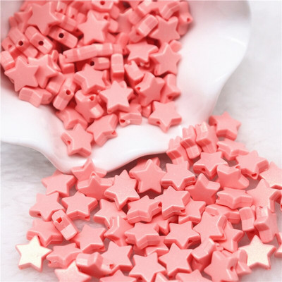 10 mm akriliniai tarpiniai karoliukai penkiakampė žvaigždė Macaron Color Symphony palaidi karoliukai papuošalams gaminti „pasidaryk pats“ rankų darbo priedai