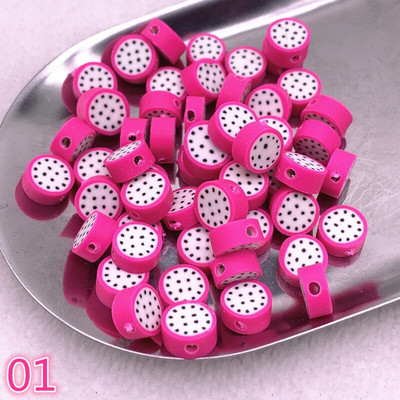 UUS 30 tk/partii 10 mm puuviljad/lilled helmed polümeersavist vahehoidik lahtised helmed ehete valmistamiseks DIY käsitsi valmistatud käevõru tarvikud