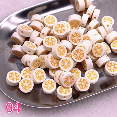 UUS 30 tk/partii 10 mm puuviljad/lilled helmed polümeersavist vahehoidik lahtised helmed ehete valmistamiseks DIY käsitsi valmistatud käevõru tarvikud