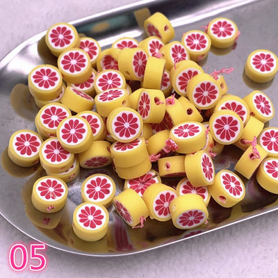 UUS 30 tk/partii 10 mm puuviljad/lilled helmed polümeersavist vahehoidik lahtised helmed ehete valmistamiseks DIY käsitsi valmistatud käevõru tarvikud