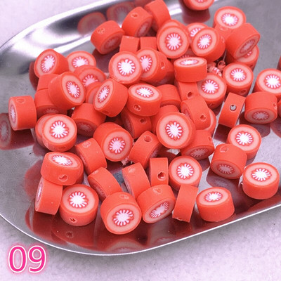 UUS 30 tk/partii 10 mm puuviljad/lilled helmed polümeersavist vahehoidik lahtised helmed ehete valmistamiseks DIY käsitsi valmistatud käevõru tarvikud