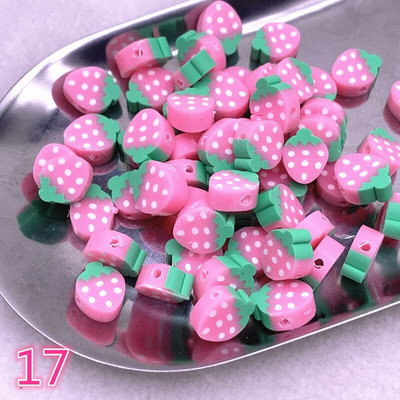 UUS 30 tk/partii 10 mm puuviljad/lilled helmed polümeersavist vahehoidik lahtised helmed ehete valmistamiseks DIY käsitsi valmistatud käevõru tarvikud