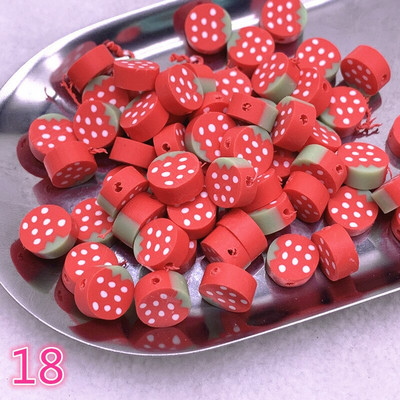 UUS 30 tk/partii 10 mm puuviljad/lilled helmed polümeersavist vahehoidik lahtised helmed ehete valmistamiseks DIY käsitsi valmistatud käevõru tarvikud