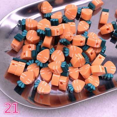 UUS 30 tk/partii 10 mm puuviljad/lilled helmed polümeersavist vahehoidik lahtised helmed ehete valmistamiseks DIY käsitsi valmistatud käevõru tarvikud