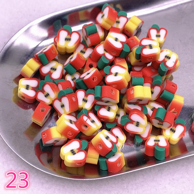 UUS 30 tk/partii 10 mm puuviljad/lilled helmed polümeersavist vahehoidik lahtised helmed ehete valmistamiseks DIY käsitsi valmistatud käevõru tarvikud