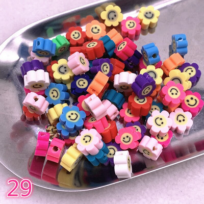 UUS 30 tk/partii 10 mm puuviljad/lilled helmed polümeersavist vahehoidik lahtised helmed ehete valmistamiseks DIY käsitsi valmistatud käevõru tarvikud