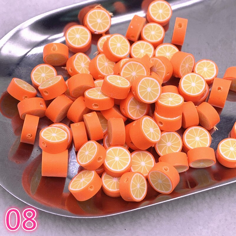 UUS 30 tk/partii 10 mm puuviljad/lilled helmed polümeersavist vahehoidik lahtised helmed ehete valmistamiseks DIY käsitsi valmistatud käevõru tarvikud