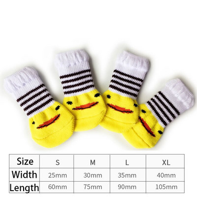4 ks Zimné protišmykové ponožky pre psov, pletené teplé ponožky pre malé mačky a psy, hrubé chrániče labiek, ponožky pre psov, topánočky, doplnky