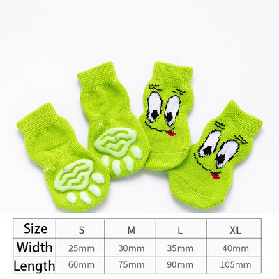 4 ks Zimné protišmykové ponožky pre psov, pletené teplé ponožky pre malé mačky a psy, hrubé chrániče labiek, ponožky pre psov, topánočky, doplnky