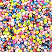 Нови 6 mm--12 mm кръгли мъниста от твърда смола Ивица дистанционни мъниста за изработка на бижута Направи си сам ръчно изработени аксесоари за дрехи