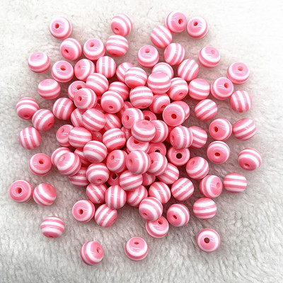 Нови 6 mm--12 mm кръгли мъниста от твърда смола Ивица дистанционни мъниста за изработка на бижута Направи си сам ръчно изработени аксесоари за дрехи