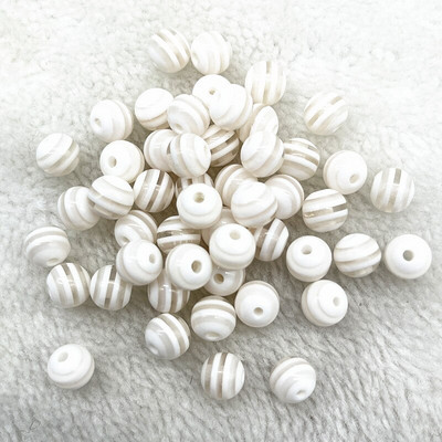 Нови 6 mm--12 mm кръгли мъниста от твърда смола Ивица дистанционни мъниста за изработка на бижута Направи си сам ръчно изработени аксесоари за дрехи