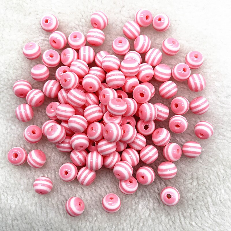 Нови 6 mm--12 mm кръгли мъниста от твърда смола Ивица дистанционни мъниста за изработка на бижута Направи си сам ръчно изработени аксесоари за дрехи