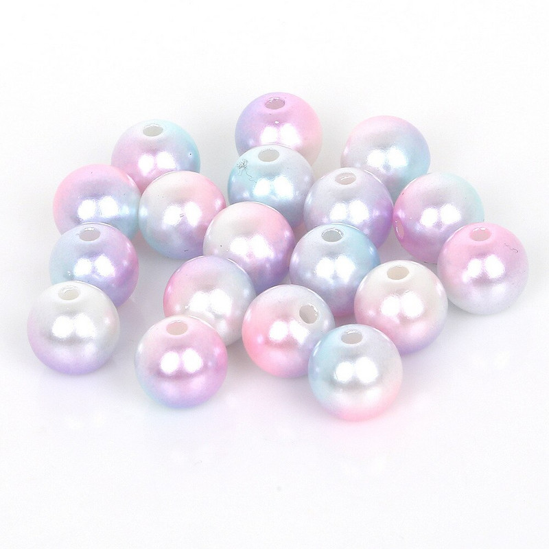 50-500 τμχ 4/6/8/10mm Πλαστικά ABS Απομίμηση Μαργαριταριών Χάντρες Στρογγυλές Χαλαρές Χάντρες για Διακόσμηση Λεύκωμα DIY Χειροποίητα είδη χειροτεχνίας