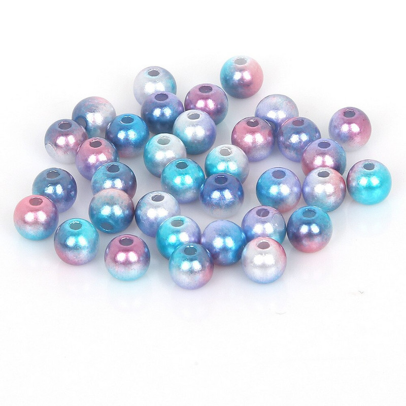 50-500 τμχ 4/6/8/10mm Πλαστικά ABS Απομίμηση Μαργαριταριών Χάντρες Στρογγυλές Χαλαρές Χάντρες για Διακόσμηση Λεύκωμα DIY Χειροποίητα είδη χειροτεχνίας