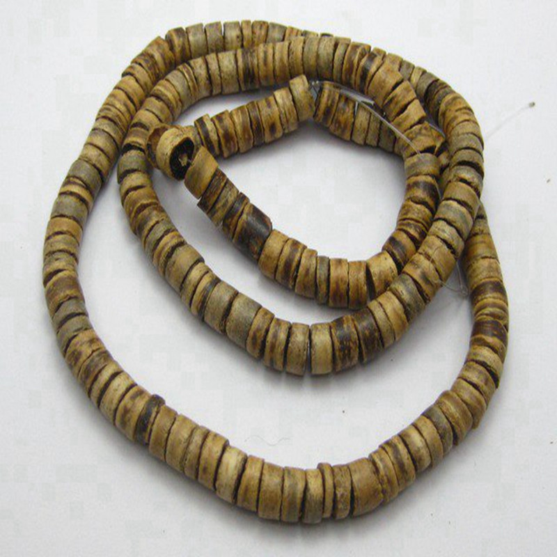 2 22 colių natūralaus kokoso stulpelio Heishi karoliukai 8 mm