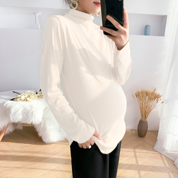 Dámska blúzka pre tehotné ženy s vysokým golierom