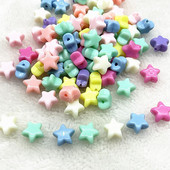 30-120 bucăți, 12 mm, culoare bomboană, stea cu cinci colțuri, margele acrilice distanțiere libere pentru realizarea de bijuterii, accesorii de îmbrăcăminte lucrate manual.
