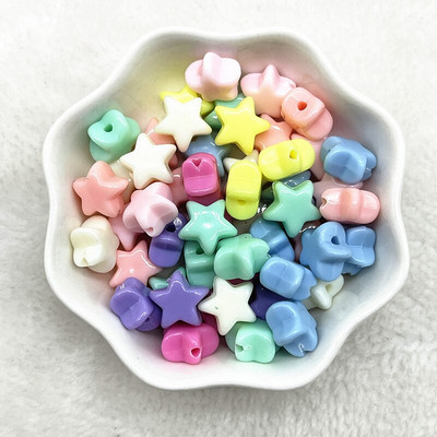 30-120 bucăți, 12 mm, culoare bomboană, stea cu cinci colțuri, margele acrilice distanțiere libere pentru realizarea de bijuterii, accesorii de îmbrăcăminte lucrate manual.