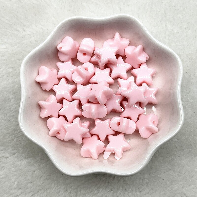 30-120 bucăți, 12 mm, culoare bomboană, stea cu cinci colțuri, margele acrilice distanțiere libere pentru realizarea de bijuterii, accesorii de îmbrăcăminte lucrate manual.