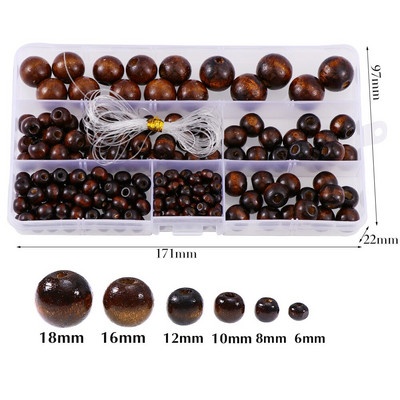 Ümmargused puidust helmed, 10/12/14/16/20 mm lahtised vahetükid, keskkonnasõbralikud naturaalset värvi helmed rõivaste ehete valmistamiseks isetegemise tarvikute jaoks