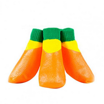 4 ks protišmykové ponožky pre domáce zvieratá, vodeodolné, odolné proti opotrebovaniu, bavlnené, priedušné, chrániče labiek pre šteniatka, chôdza, daždivé ponožky pre psov, príslušenstvo