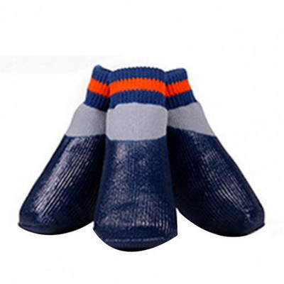 4 ks protišmykové ponožky pre domáce zvieratá, vodeodolné, odolné proti opotrebovaniu, bavlnené, priedušné, chrániče labiek pre šteniatka, chôdza, daždivé ponožky pre psov, príslušenstvo