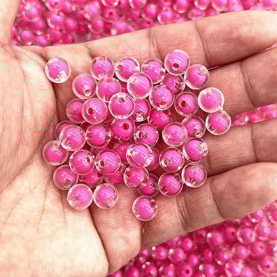 50 ks 8 mm okrúhle priehľadné akrylové korálky voľné dištančné korálky na výrobu šperkov DIY ručne vyrobené odevné doplnky