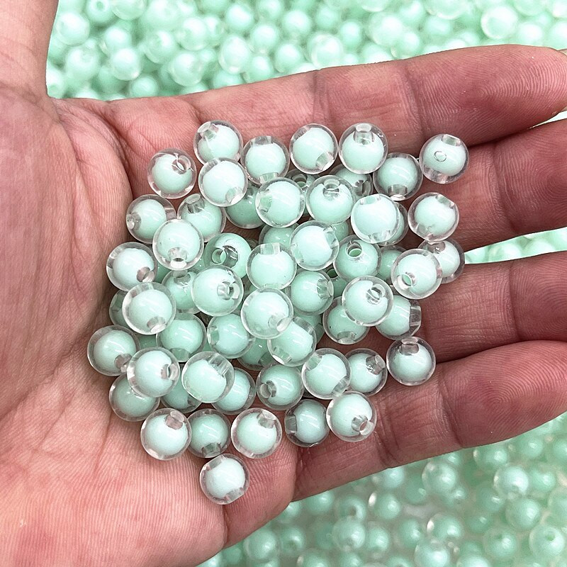 50 ks 8 mm okrúhle priehľadné akrylové korálky voľné dištančné korálky na výrobu šperkov DIY ručne vyrobené odevné doplnky