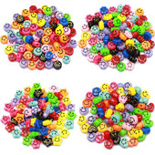 50 ks farebných akrylových korálkov s úsmevom v tvare srdca, hviezdy a kvetu, dištančných korálok na oblečenie, šitie, bytové dekorácie, remeslá, výrobu šperkov