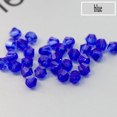 QIAO 4mm krištáľové bikonické korálky, trblietavé krištáľové šperky pre DIY náramok, náhrdelník, remeselné lesklé sklenené korálky, príslušenstvo