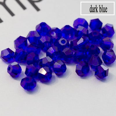 QIAO 4mm krištáľové bikonické korálky, trblietavé krištáľové šperky pre DIY náramok, náhrdelník, remeselné lesklé sklenené korálky, príslušenstvo