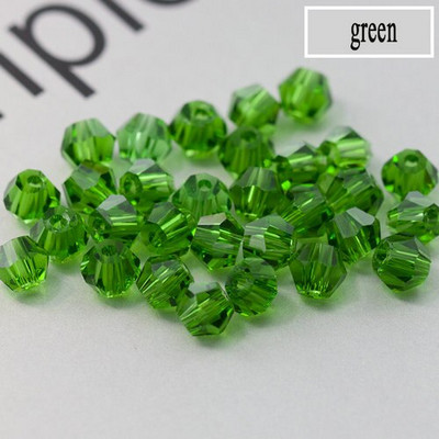 QIAO 4mm krištáľové bikonické korálky, trblietavé krištáľové šperky pre DIY náramok, náhrdelník, remeselné lesklé sklenené korálky, príslušenstvo