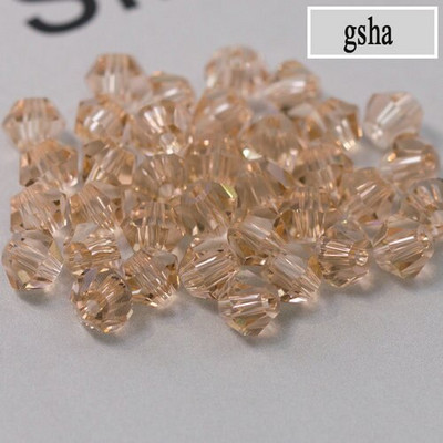 QIAO 4mm krištáľové bikonické korálky, trblietavé krištáľové šperky pre DIY náramok, náhrdelník, remeselné lesklé sklenené korálky, príslušenstvo